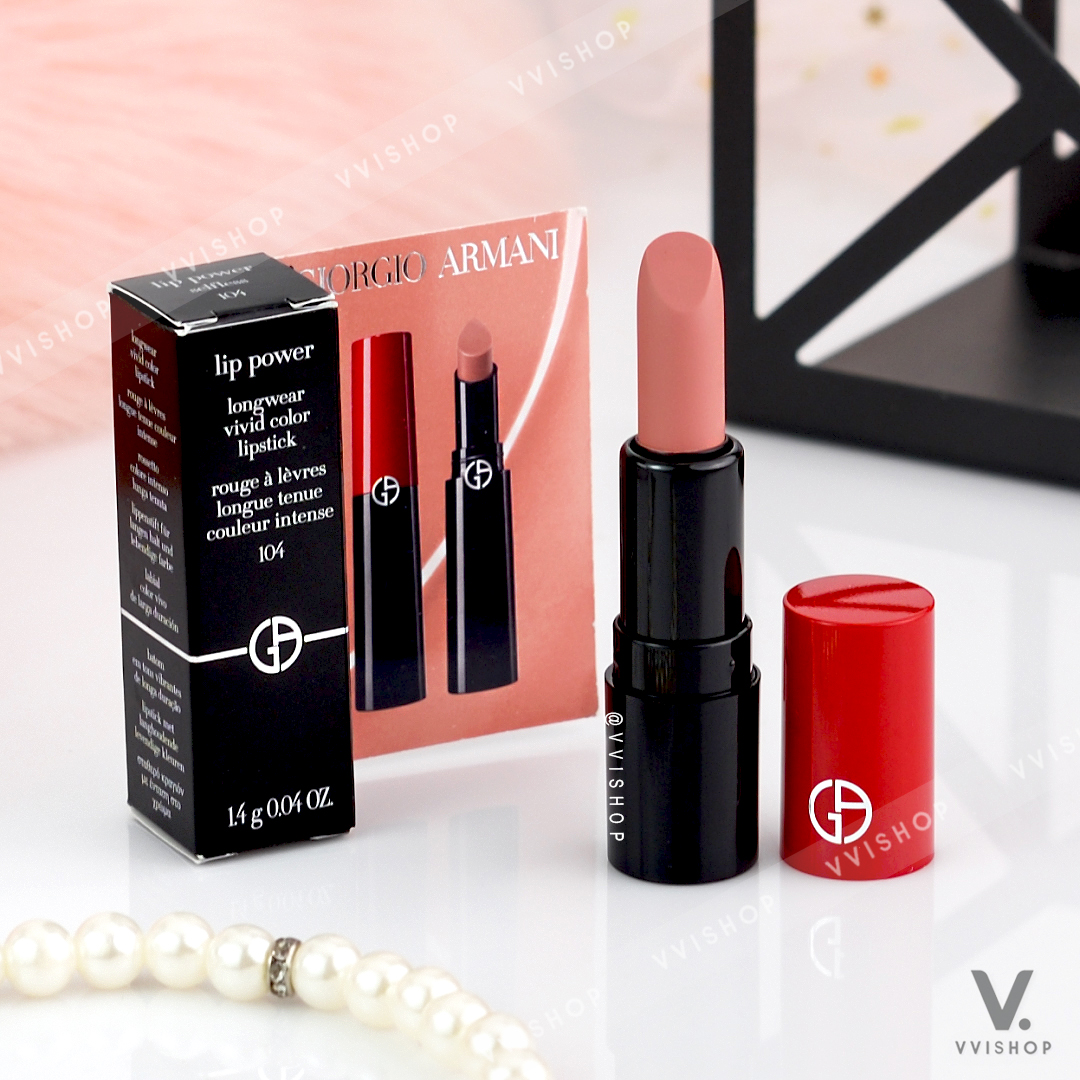 Giorgio Armani Lip Power Longwear Vivid Color Lipstick 1.4g : 104 Selfless