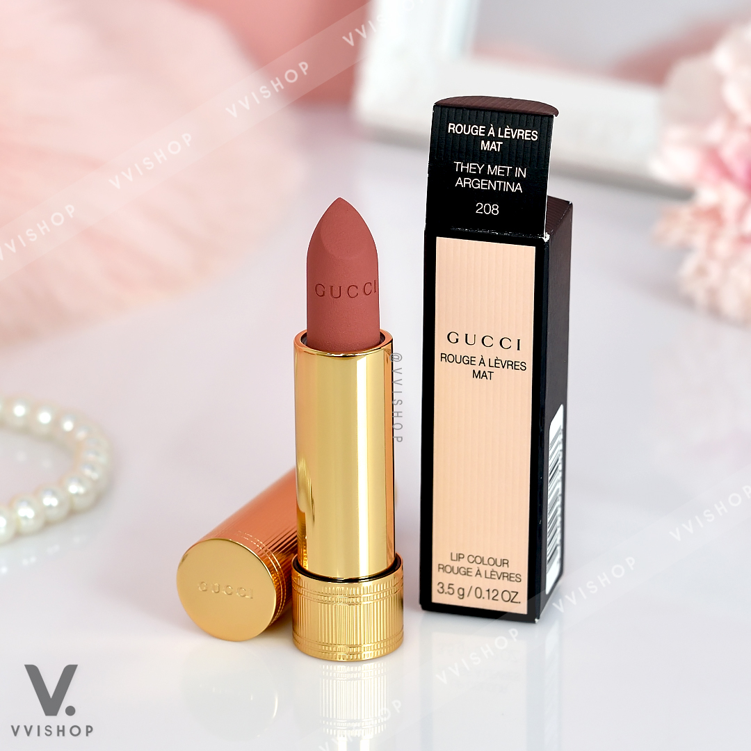 Gucci Rouge Mat Lip Colour 3.5g : 208 They Met in Argentina