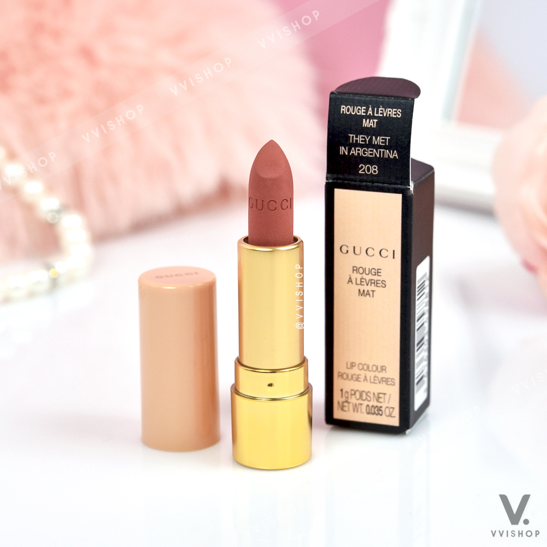 Gucci Rouge Mat Lip Colour 1g 208 They Met in Argentina