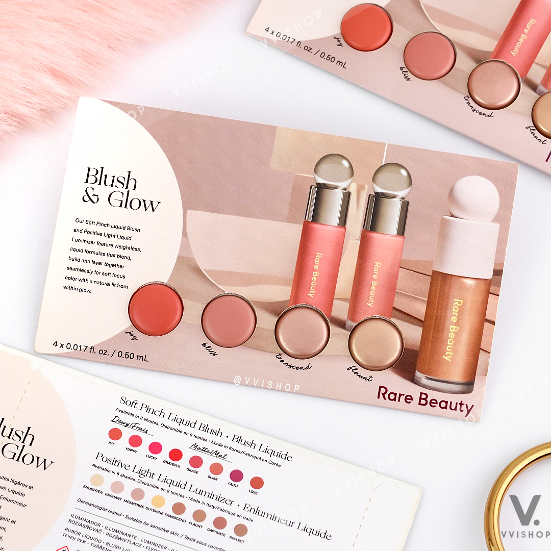 Rare Beauty Blush & Glow Sample Card 4 x 0.5 ml.